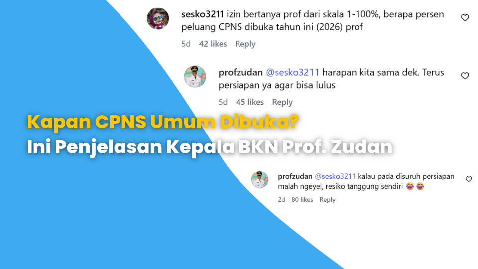 Kapan CPNS Umum Dibuka? Ini Penjelasan Kepala BKN Prof. Zudan