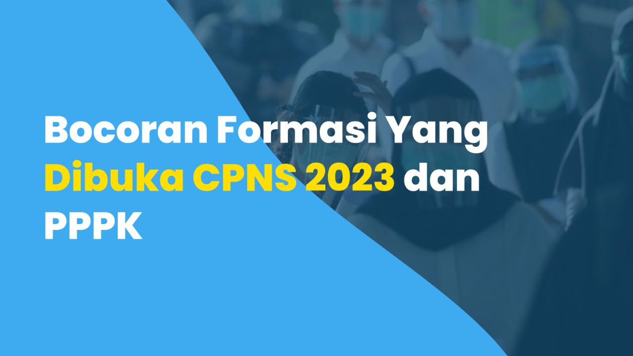 Bocoran Formasi Yang Dibuka CPNS 2023 dan PPPK